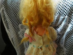 saucy walker blonde knit hair